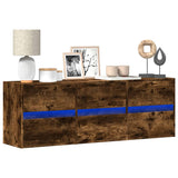 vidaXL Tv-wandmeubel met LED-verlichting 180x31x45 cm wit