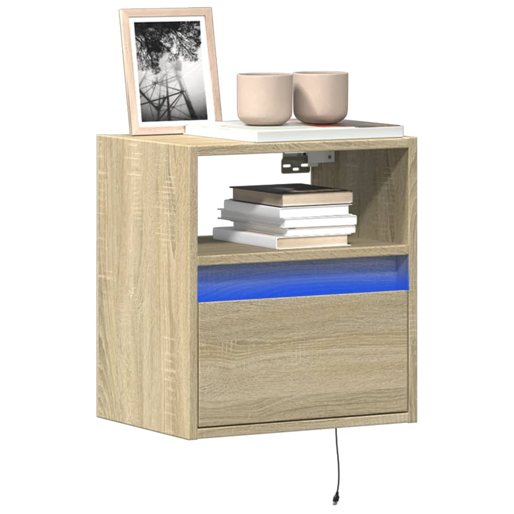 vidaXL TV Cabinet with LED Lights 180x31x45 cm White