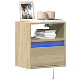 vidaXL TV Cabinet with LED Lights 180x31x45 cm White