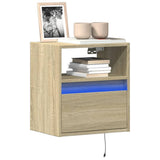 vidaXL TV Cabinet with LED Lights 180x31x45 cm White
