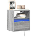 vidaXL TV Cabinet with LED Lights 180x31x45 cm White