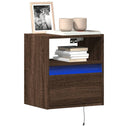 vidaXL TV Cabinet with LED Lights 180x31x45 cm White
