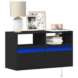 vidaXL TV Cabinet with LED Lights 180x31x45 cm White