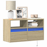 vidaXL TV Cabinet with LED Lights 180x31x45 cm White