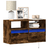 vidaXL TV Cabinet with LED Lights 180x31x45 cm White