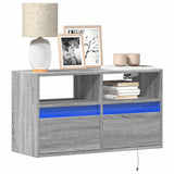 vidaXL TV Cabinet with LED Lights 180x31x45 cm White