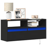 vidaXL TV Cabinet with LED Lights 180x31x45 cm White