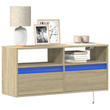 vidaXL TV Cabinet with LED Lights 180x31x45 cm White