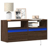 vidaXL TV Cabinet with LED Lights 180x31x45 cm White