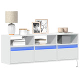 vidaXL TV Cabinet with LED Lights 180x31x45 cm White