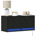 vidaXL Tv-wandmeubel met LED-verlichting 180x31x38 cm wit