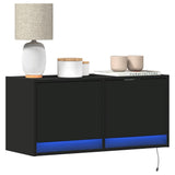 vidaXL Tv-wandmeubel met LED-verlichting 180x31x38 cm wit