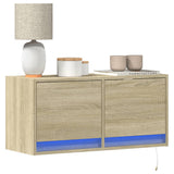 vidaXL Tv-wandmeubel met LED-verlichting 180x31x38 cm wit