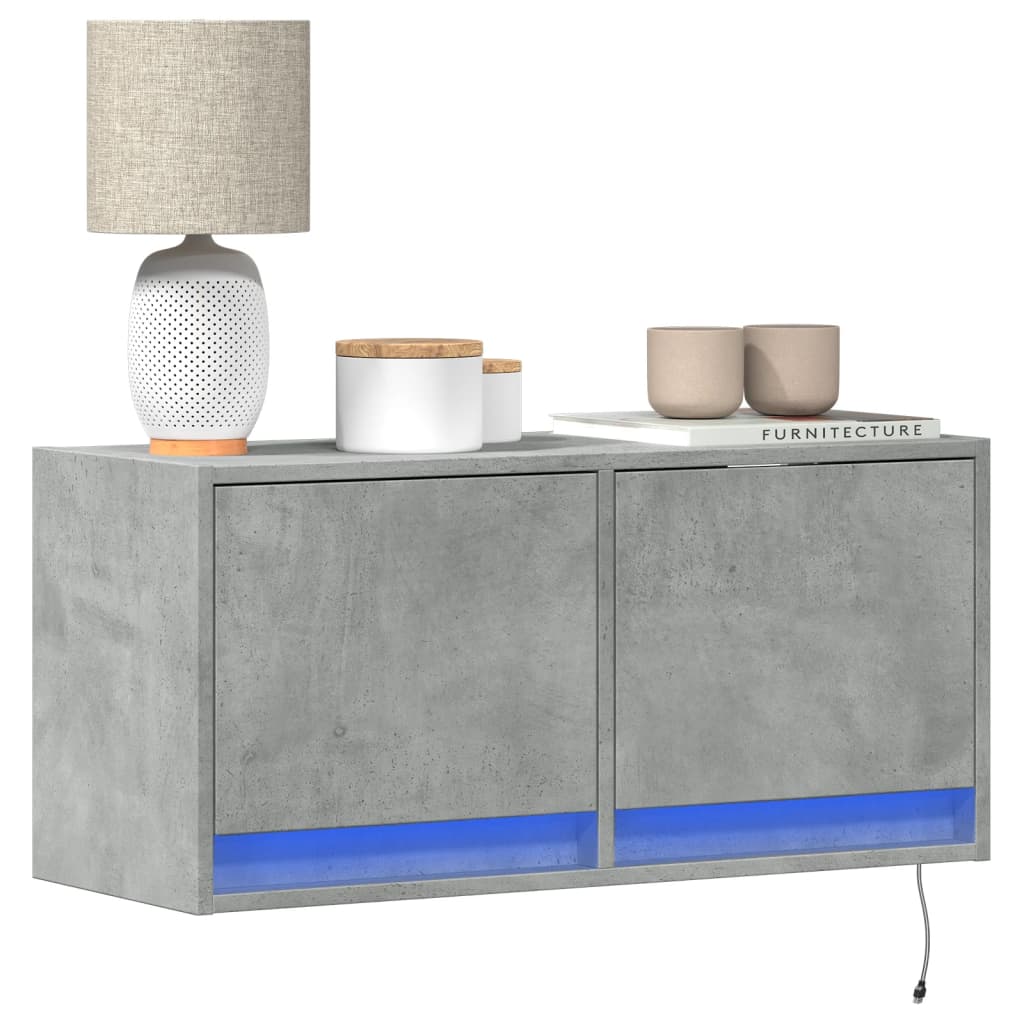 vidaXL Tv-wandmeubel met LED-verlichting 180x31x38 cm wit