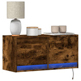 vidaXL Tv-wandmeubel met LED-verlichting 180x31x38 cm wit