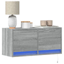 vidaXL Tv-wandmeubel met LED-verlichting 180x31x38 cm wit