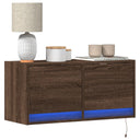 vidaXL Tv-wandmeubel met LED-verlichting 180x31x38 cm wit
