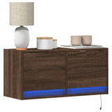 vidaXL Tv-wandmeubel met LED-verlichting 180x31x38 cm wit