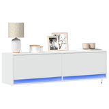 vidaXL Tv-wandmeubel met LED-verlichting 180x31x38 cm wit