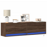 vidaXL Tv-wandmeubel met LED-verlichting 180x31x38 cm wit