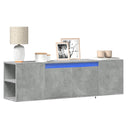 vidaXL Tv-wandmeubel met LED-verlichting 180x31x39,5 cm wit
