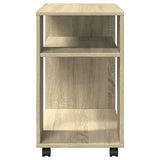 vidaXL Side Table with Wheels 70x35x60 cm Engineered Wood White