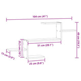 vidaXL Wandschap 104x15x49 cm bewerkt hout wit