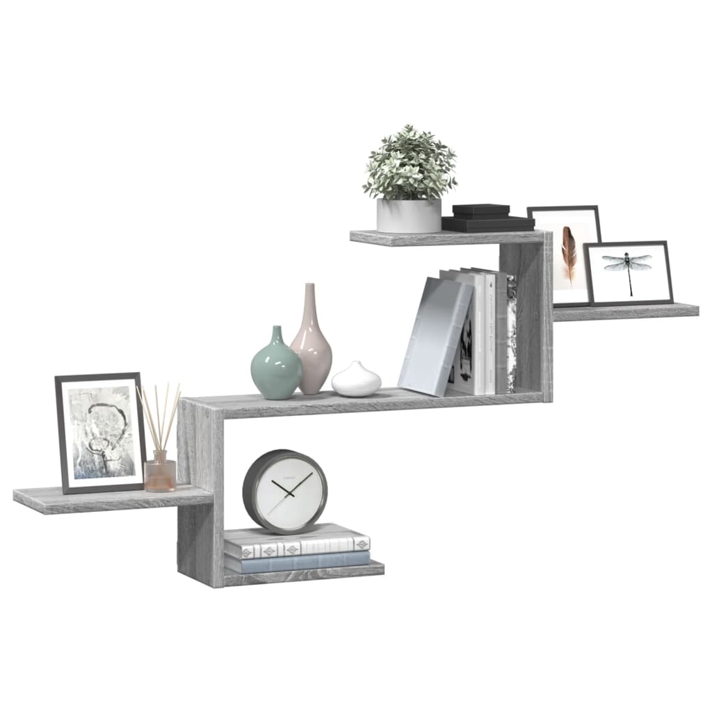 vidaXL Wandschap 104x15x49 cm bewerkt hout wit