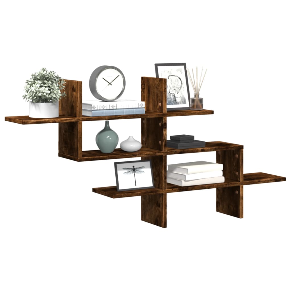 vidaXL Wandschap 124,5x18x60,5 cm bewerkt hout wit