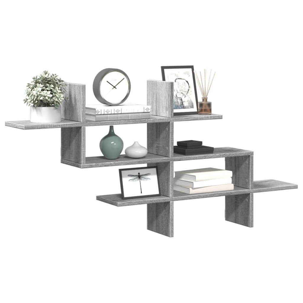 vidaXL Wandschap 124,5x18x60,5 cm bewerkt hout wit