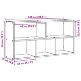vidaXL Wandschap 100x25x50 cm bewerkt hout wit