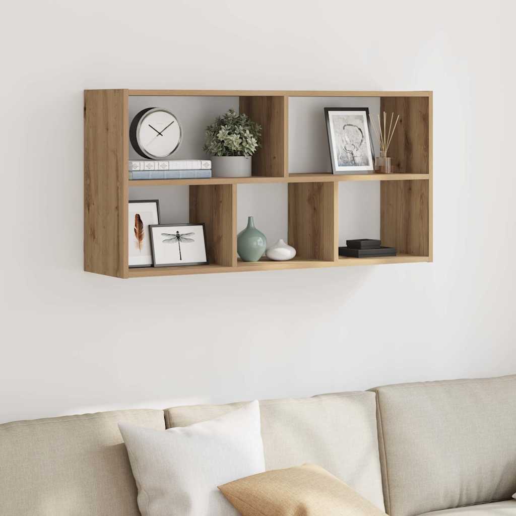 vidaXL Wandschap 100x25x50 cm bewerkt hout wit