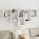 vidaXL Wall Shelf 159x18x66 cm Engineered Wood White