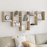 vidaXL Wall Shelf 159x18x66 cm Engineered Wood White