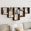vidaXL Wall Shelf 159x18x66 cm Engineered Wood White