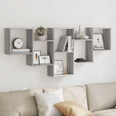 vidaXL Wall Shelf 159x18x66 cm Engineered Wood White