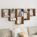 vidaXL Wall Shelf 159x18x66 cm Engineered Wood White