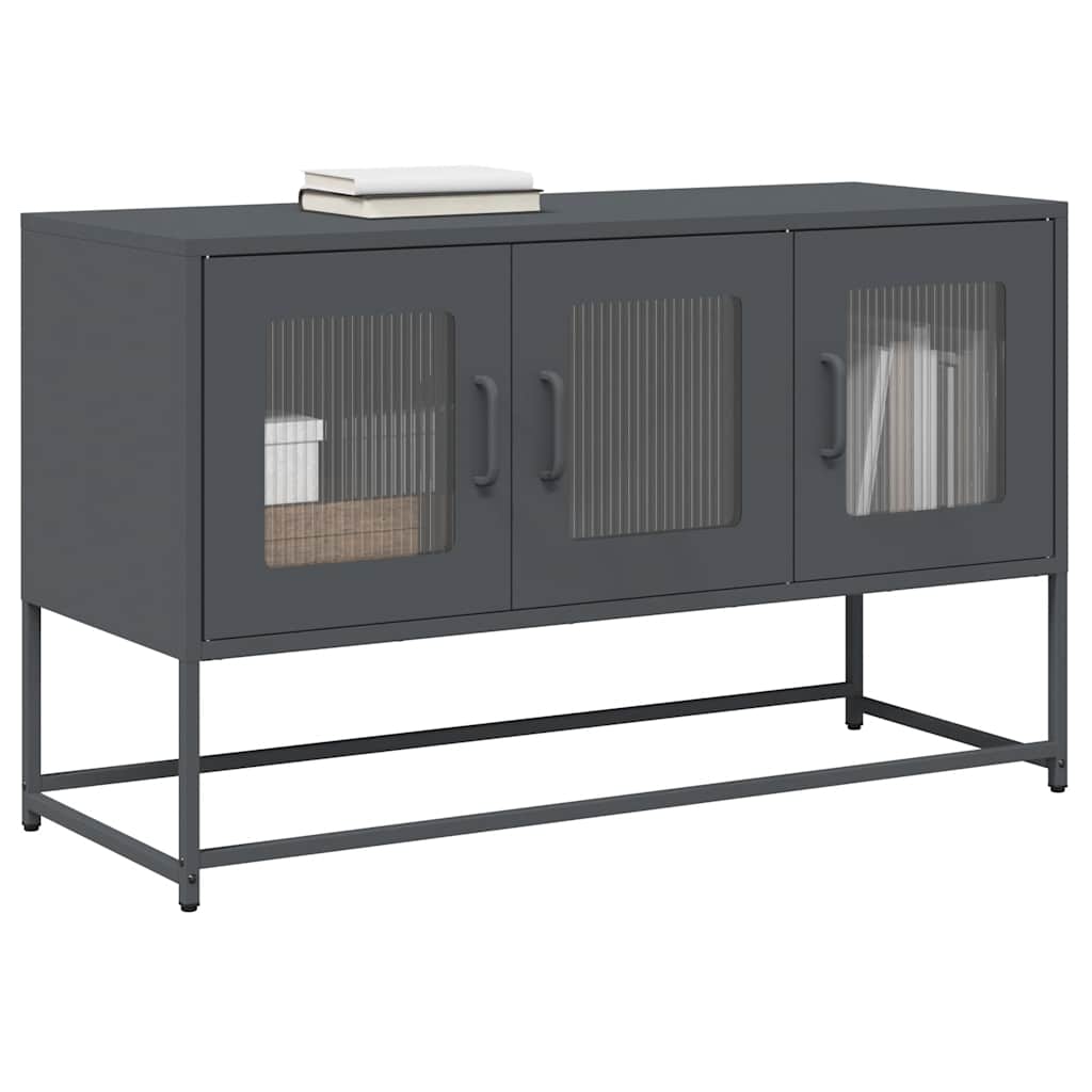 vidaXL TV Cabinet 68x39x60.5 cm Cold-Rolled Steel Black