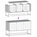 vidaXL TV Cabinet 68x39x60.5 cm Cold-Rolled Steel Black