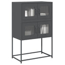 vidaXL Hoge kast 68x39x107 cm staal zwart
