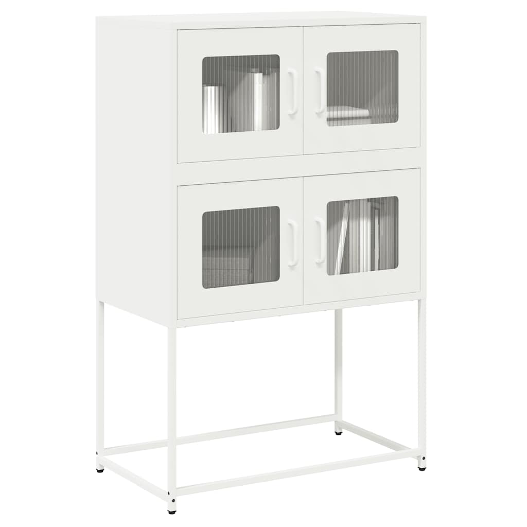 vidaXL Hoge kast 68x39x107 cm staal zwart