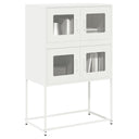 vidaXL Hoge kast 68x39x107 cm staal zwart