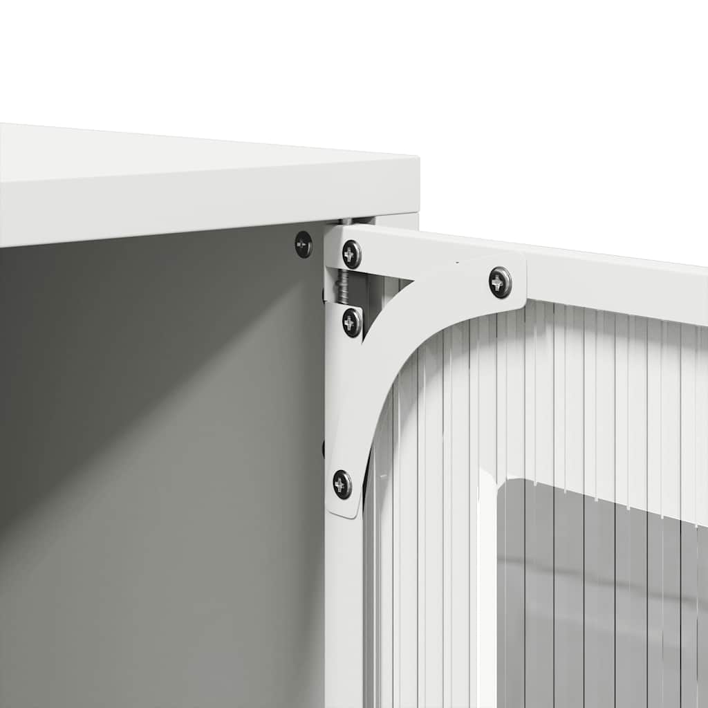 vidaXL Hoge kast 68x39x107 cm staal zwart