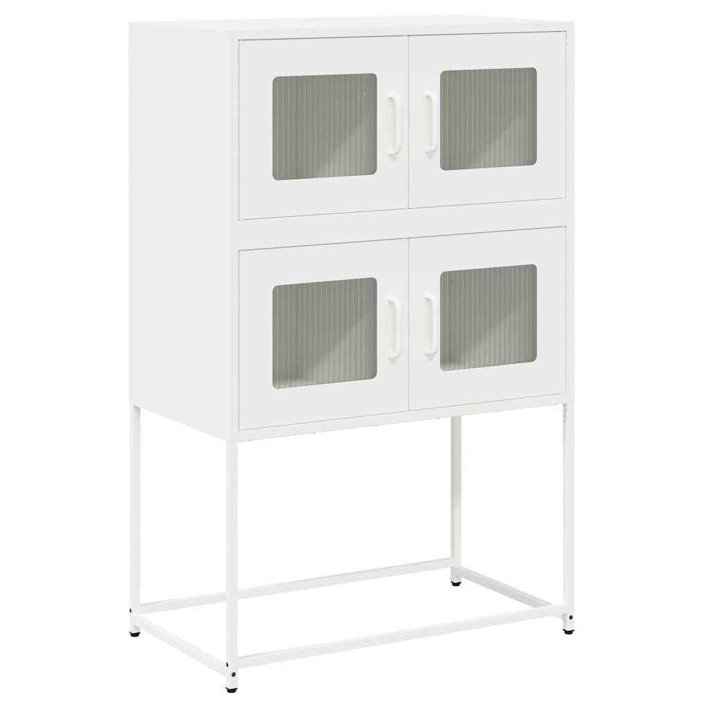 vidaXL Hoge kast 68x39x107 cm staal zwart