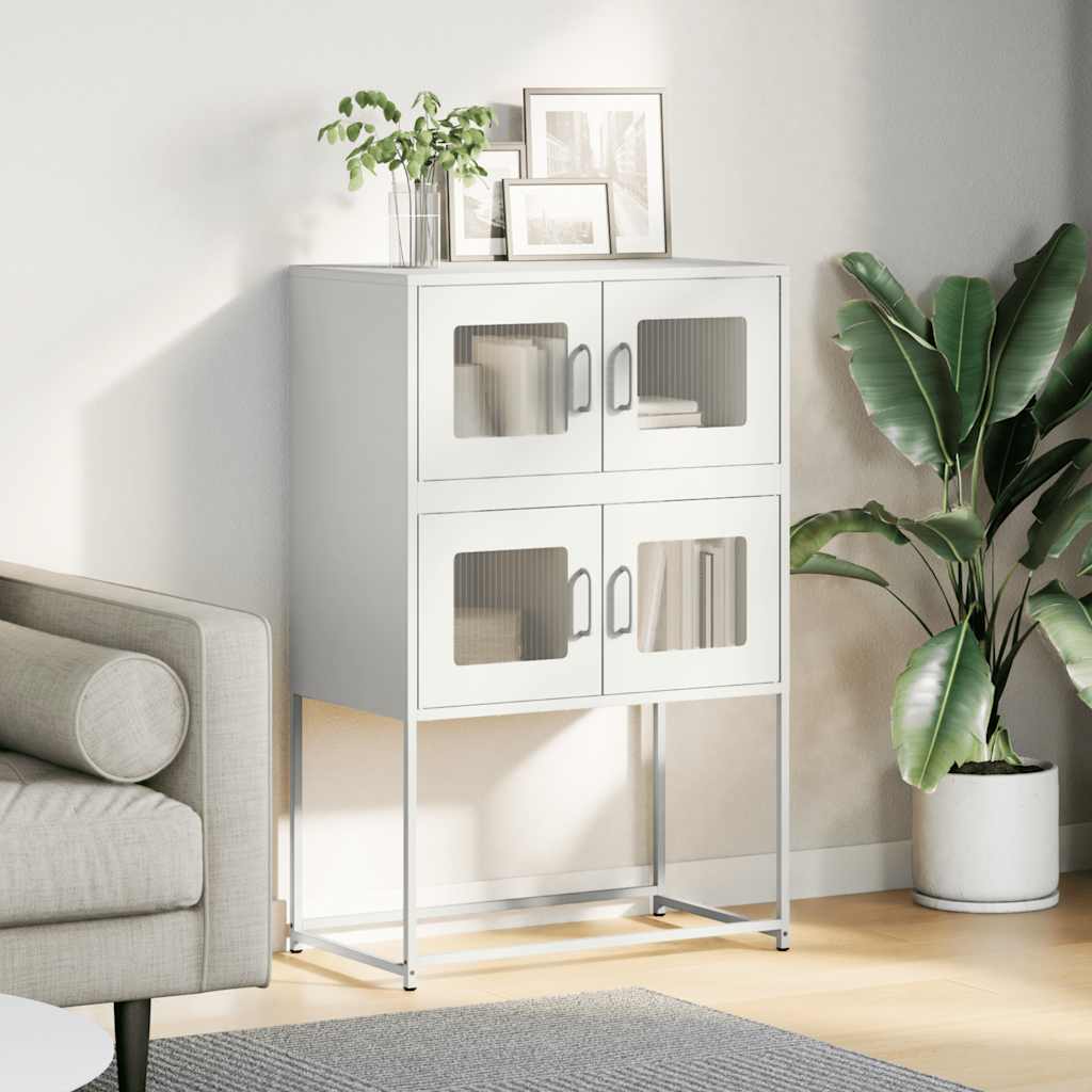 vidaXL Hoge kast 68x39x107 cm staal zwart