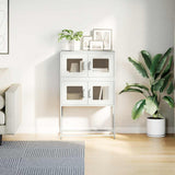 vidaXL Hoge kast 68x39x107 cm staal zwart