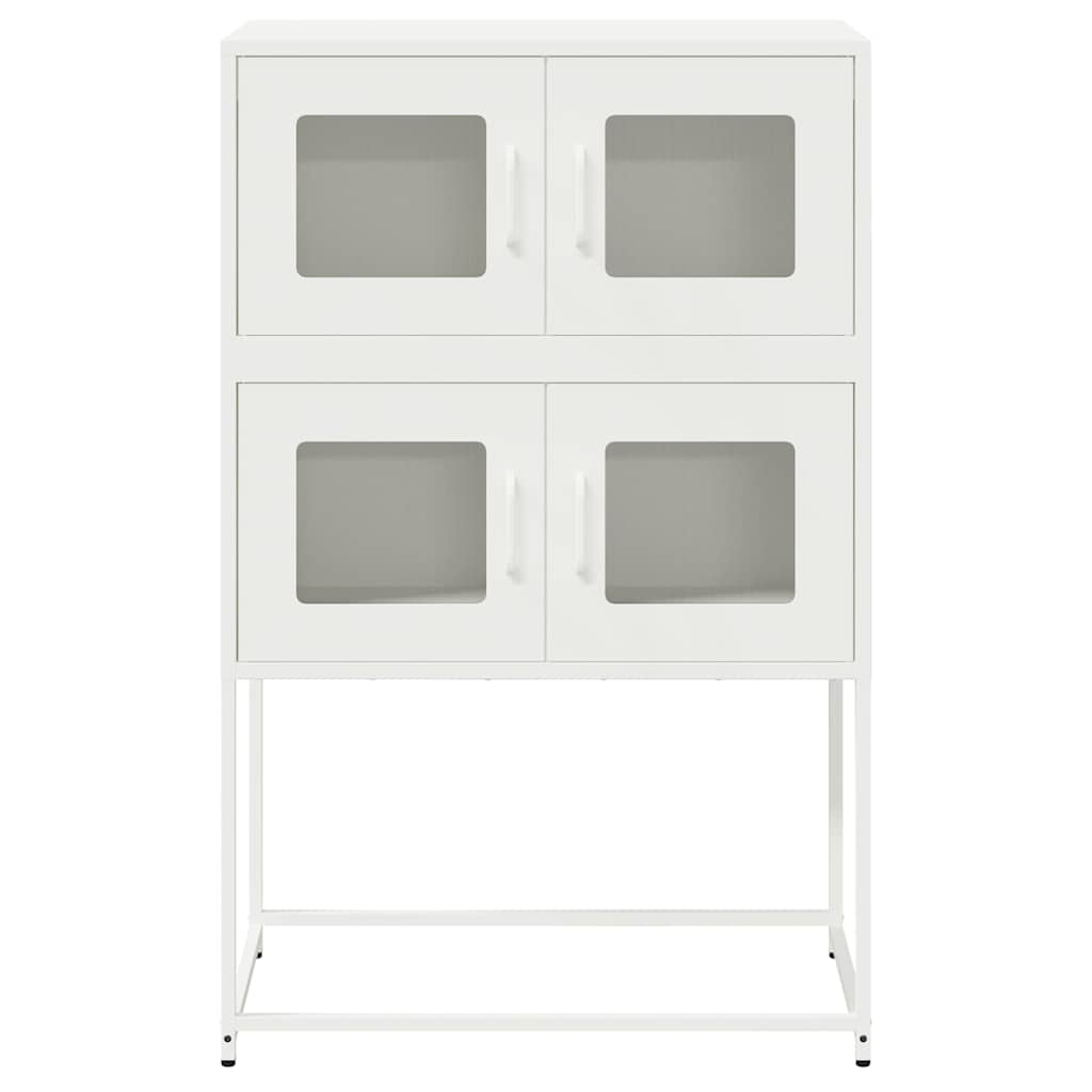 vidaXL Hoge kast 68x39x107 cm staal zwart