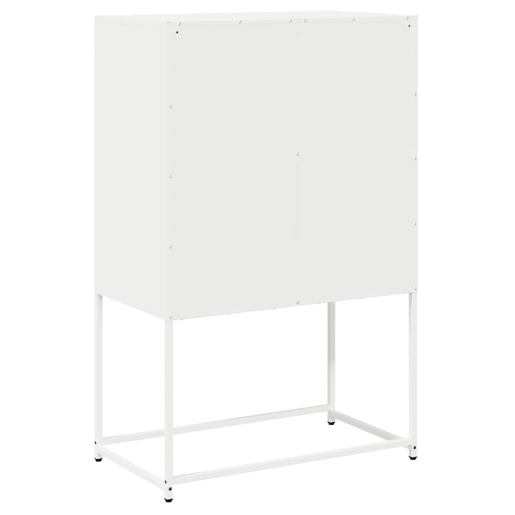 vidaXL Hoge kast 68x39x107 cm staal zwart