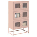 vidaXL Hoge kast 68x39x107 cm staal zwart