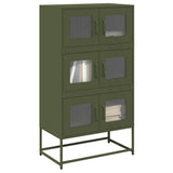 vidaXL Hoge kast 68x39x107 cm staal zwart